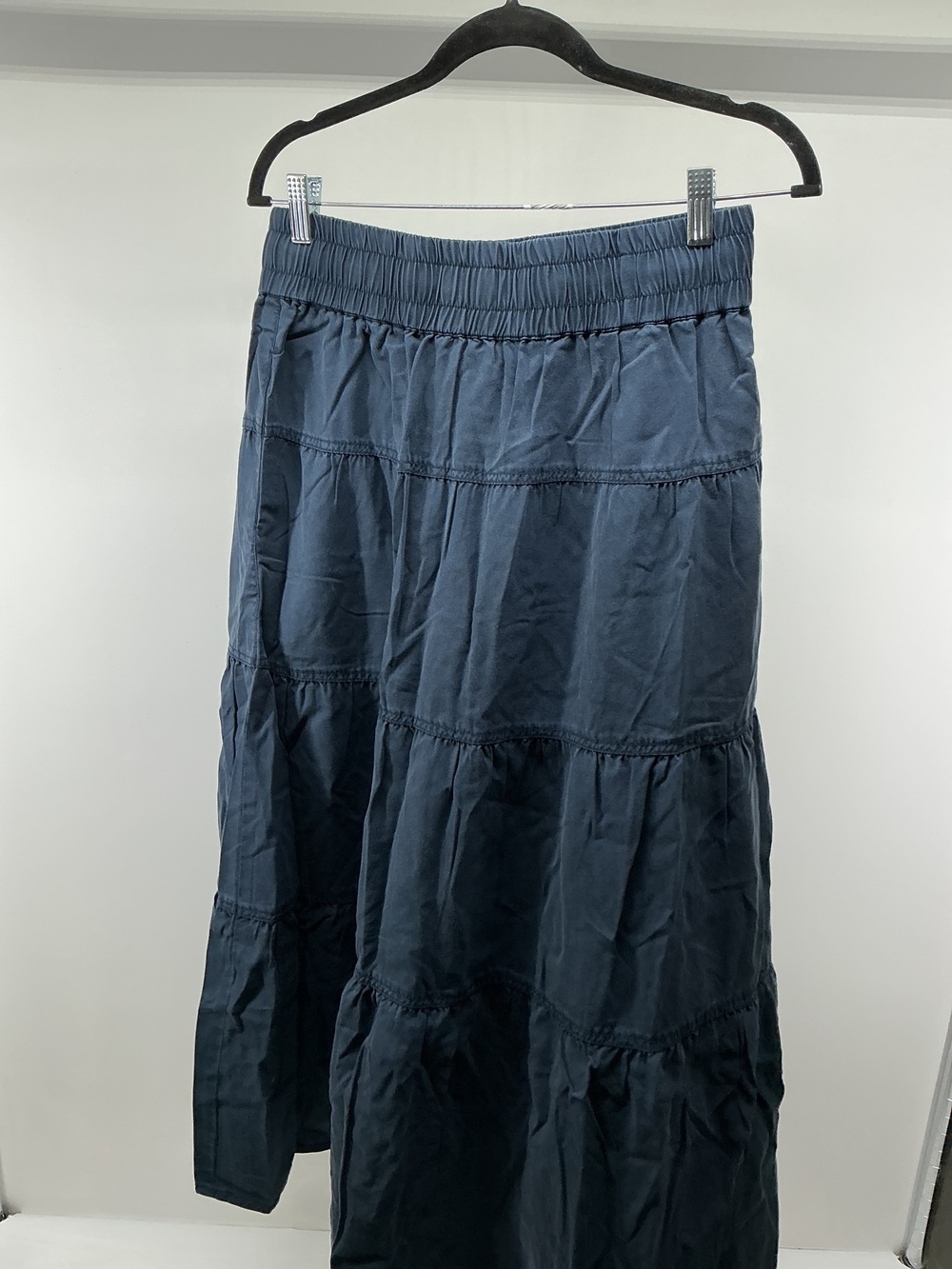Vintage Wash Tencel Tiered Maxi Skirt